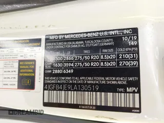 2020 Mercedes-Benz GLE 350 z VIN 4JGFB4JE9LA130519, wystawiony jako IAAI lot #42034290 z przebiegiem 36 425 mil mil oraz . Historia ofert i sprzedaży dostępna na DreamBid. Obrazek 9.