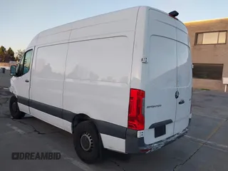 2021 Mercedes-Benz Sprinter Cargo with VIN W1Y4EBHY9MT057970, listed as a IAAI auction lot 38416320 with 32,055 mi miles and . Bid and sale history available at carsss.com. Image 3.