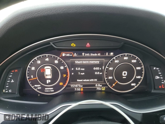 2017 Audi Q7 Prestige с VIN WA1VAAF71HD002321, выставлен на аукционе Copart как лот 66165775 с пробегом 151 673 миль миль и Чистый • Clean title. История ставок и продаж доступна на DreamBid. Изображение 9.
