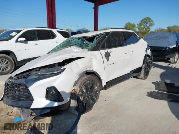 2021 Chevrolet Blazer RS with VIN 3GNKBERS4MS528859, listed as a IAAI auction lot 41312311 with 49,344 mi miles and . Bid and sale history available at DreamBid. Image 6.