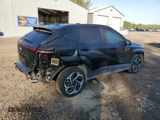 2025 Hyundai Kona Limited with VIN KM8HECA34SU190553, listed as a Copart auction lot 74576514 with 3,365 mi miles and Salvage Title. Bid and sale history available at DreamBid. Image 3.