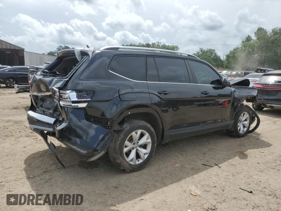 2019 Volkswagen Atlas SE with VIN 1V2DR2CA7KC605849, listed as a Copart auction lot 55557865 with 74,410 mi miles and Salvage title. Bid and sale history available at DreamBid. Image 3.