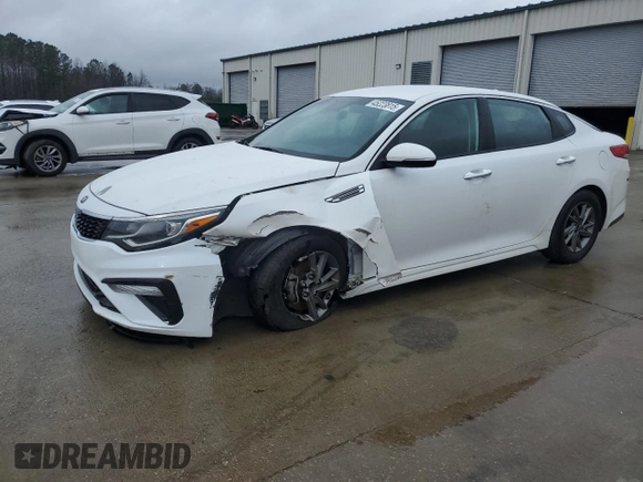 2019 Kia Optima LX with VIN 5XXGT4L3XKG335853, listed as a Copart auction lot 45223815 with 124,204 mi miles and Salvage Title. Bid and sale history available at carsss.com. Image 1.