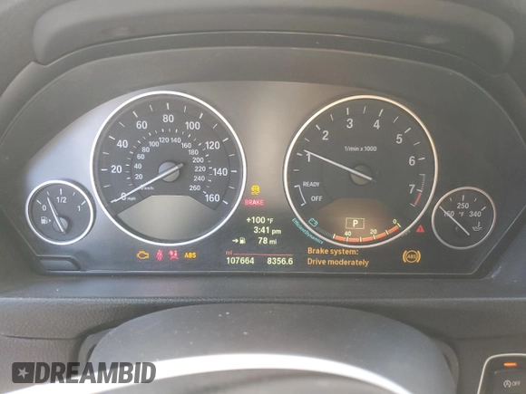 2014 BMW 3 Series 320i with VIN WBA3B1G50ENS80430, listed as a Copart auction lot 49047275 with 107,664 mi miles and Salvage Title. Bid and sale history available at carsss.com. Image 9.