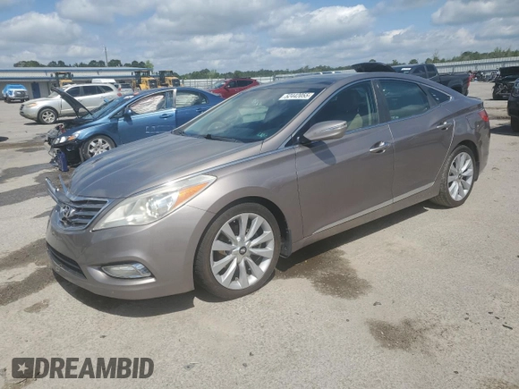 2012 Hyundai Azera with VIN KMHFH4JG3CA143735, listed as a Copart auction lot 52442055 with 108,708 mi miles and Salvage Title. Bid and sale history available at DreamBid. Image 1.