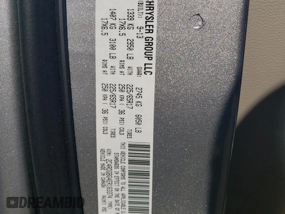 2014 Dodge Grand Caravan American Value with VIN 2C4RDGBG4ER163374, listed as a Copart auction lot 53212795 with Not Provided miles and Salvage Title. Bid and sale history available at DreamBid. Image 14.