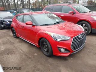 2016 Hyundai Veloster Turbo Rally Edition with VIN KMHTC6AE4GU291201, listed as a IAAI auction lot 41733692 with 159,566 mi miles. Bid and sale history available at carsss.com. Image 1.
