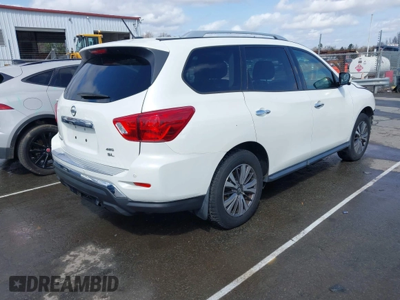 2017 Nissan Pathfinder SV with VIN 5N1DR2MM9HC627155, listed as a IAAI auction lot 41710942 with 60,906 mi miles. Bid and sale history available at carsss.com. Image 4.