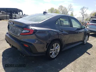 2024 Subaru WRX with VIN JF1VBAB66R9808388, listed as a Copart auction lot 54313795 with 9,666 mi miles and Salvage title. Bid and sale history available at DreamBid. Image 3.