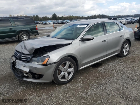 2012 Volkswagen Passat SE w/Sunroof with VIN 1VWBH7A31CC068908, listed as a Copart auction lot 79484884 with 201,710 mi miles and Salvage Title. Bid and sale history available at carsss.com. Image 1.