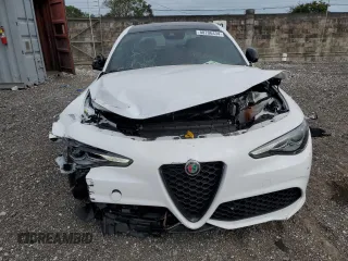 2023 Alfa Romeo Giulia Veloce with VIN ZARFANBNXP7670966, listed as a Copart auction lot 80706434 with 19,459 mi miles and Salvage title. Bid and sale history available at DreamBid. Image 5.