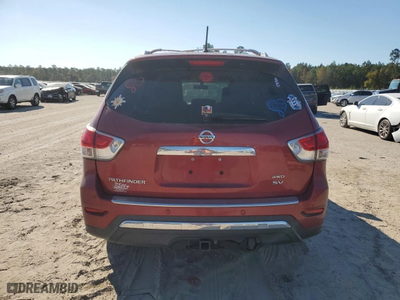2014 Nissan Pathfinder SV with VIN 5N1AR2MM9EC684423, listed as a Copart auction lot 83176984 with 186,456 mi miles and Salvage Title. Bid and sale history available at carsss.com. Image 6.