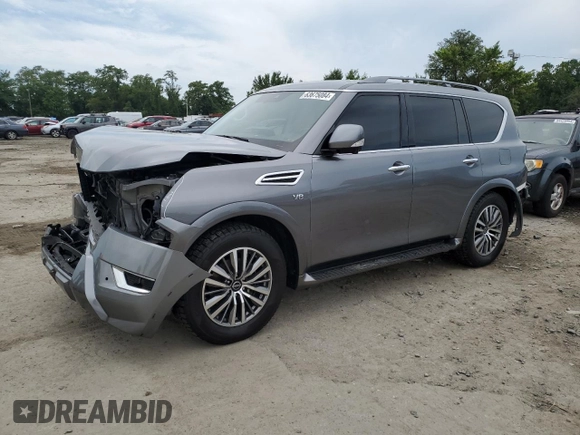 2021 Nissan Armada SL with VIN JN8AY2BA9M9372649, listed as a Copart auction lot 63675084 with 76,450 mi miles and Salvage Title. Bid and sale history available at carsss.com. Image 1.