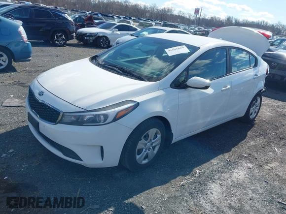 2017 Kia Forte LX with VIN 3KPFK4A7XHE062659, listed as a IAAI auction lot 41595629 with 38,102 mi miles. Bid and sale history available at carsss.com. Image 2.