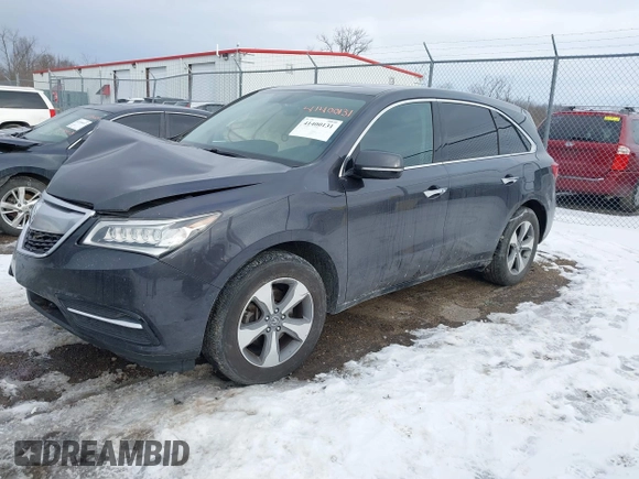 2016 Acura MDX with VIN 5FRYD4H26GB044762, listed as a IAAI auction lot 41400131 with 122,213 mi miles. Bid and sale history available at carsss.com. Image 2.