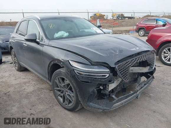 2022 Genesis GV70 2.5T with VIN KMUMADTB2NU065058, listed as a IAAI auction lot 41707351 with 77,831 mi miles and . Bid and sale history available at DreamBid. Image 1.