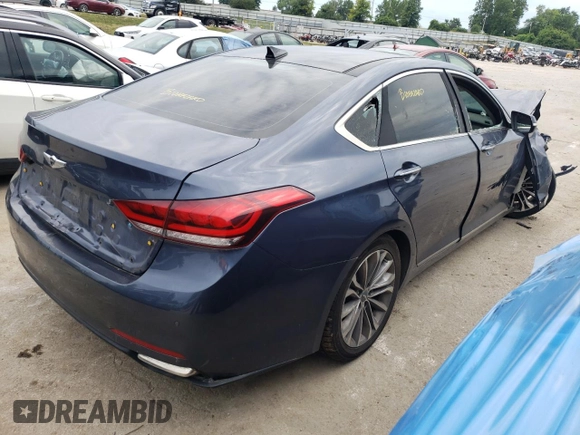2016 Hyundai Genesis 3.8L with VIN KMHGN4JE9GU106530, listed as a Copart auction lot 61331304 with 0 mi miles and Salvage Title. Bid and sale history available at carsss.com. Image 3.