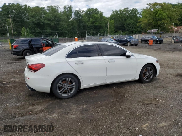 2020 Mercedes-Benz A 220 with VIN W1K3G4FB3LJ214722, listed as a Copart auction lot 58351985 with 57,148 mi miles and Clean title. Bid and sale history available at DreamBid. Image 3.