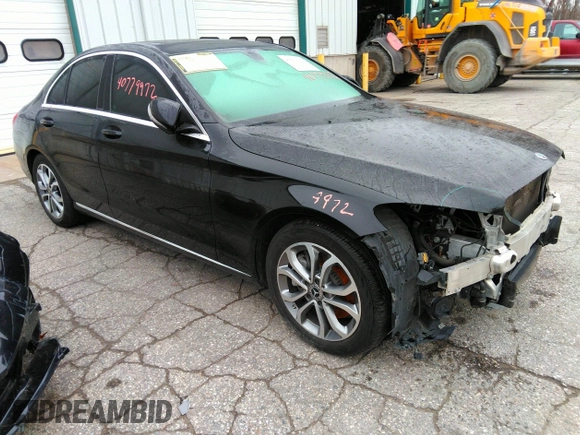 2018 Mercedes-Benz C with VIN 55SWF4JB8JU244528, listed as a IAAI auction lot 40779972 with 119,260 mi miles. Bid and sale history available at carsss.com. Image 1.