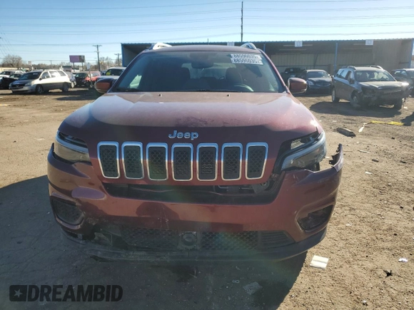 2021 Jeep Cherokee Latitude with VIN 1C4PJMCB3MD183344, listed as a Copart auction lot 88596035 with 28,201 mi miles and Salvage title. Bid and sale history available at DreamBid. Image 5.