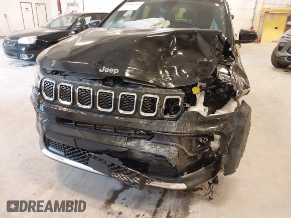 2024 Jeep Compass Limited с VIN 3C4NJDCN4RT582766, выставлен на аукционе IAAI как лот 41909782 с пробегом 13 134 миль миль и . История ставок и продаж доступна на DreamBid. Изображение 6.