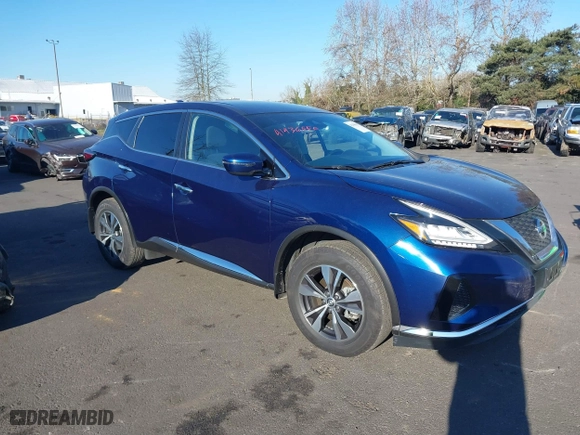 2020 Nissan Murano S with VIN 5N1AZ2AJ1LN152482, listed as a IAAI auction lot 41436555 with 92,639 mi miles. Bid and sale history available at carsss.com. Image 1.