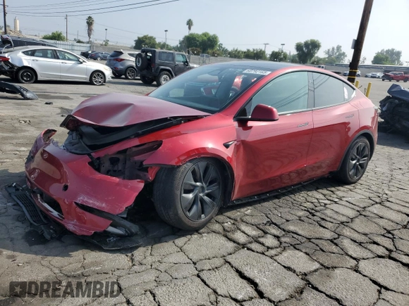 2024 Tesla Model Y с VIN 7SAYGDED3RF166676, выставлен на аукционе Copart как лот 60792165 с пробегом 22 445 миль миль и Списание • Salvage title. История ставок и продаж доступна на DreamBid. Изображение 1.