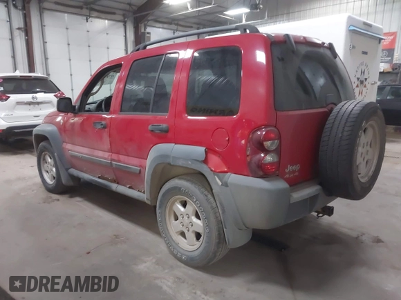 2005 Jeep Liberty Sport with VIN 1J4GL48K05W554186, listed as a IAAI auction lot 41747432 with 217,192 mi miles and . Bid and sale history available at carsss.com. Image 3.