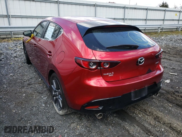 2021 Mazda Mazda3 Hatchback Preferred with VIN JM1BPBLL7M1315898, listed as a Copart auction lot 41649422 with 0 mi miles and Salvage Title. Bid and sale history available at carsss.com. Image 3.