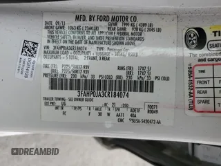 2012 Ford Fusion SEL z VIN 3FAHP0JA3CR184074, wystawiony jako Copart lot #51973675 z przebiegiem 192 732 mil mil oraz Szkoda całkowita • Salvage title. Historia ofert i sprzedaży dostępna na DreamBid. Obrazek 13.
