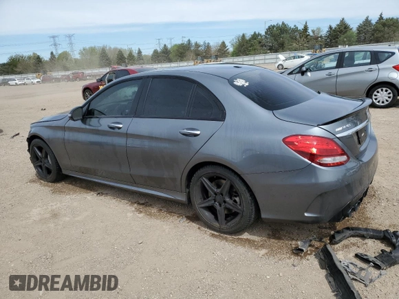 2018 Mercedes-Benz C 43 AMG z VIN 55SWF6EB6JU278330, wystawiony jako Copart lot #54713915 z przebiegiem 62 836 mil mil oraz Szkoda całkowita • Salvage title. Historia ofert i sprzedaży dostępna na DreamBid. Obrazek 2.