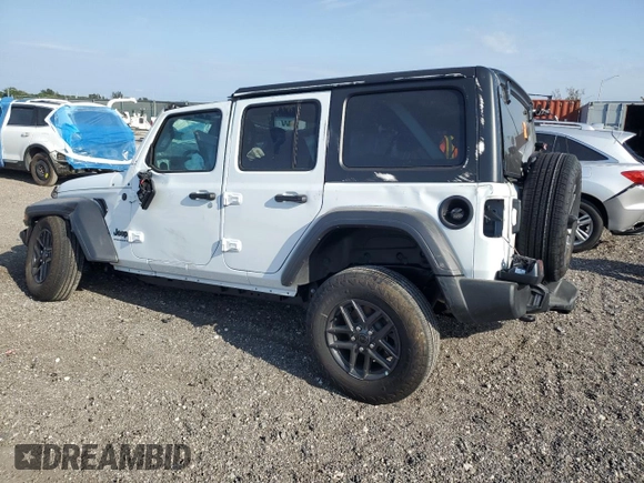 2025 Jeep Wrangler Sport S with VIN 1C4PJXDN7SW500165, listed as a Copart auction lot 49271945 with 8,271 mi miles and Non repairable. Bid and sale history available at DreamBid. Image 2.