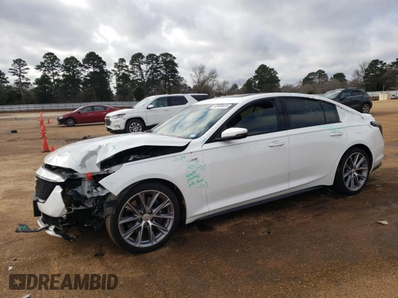 2020 Cadillac CT5 V-Series with VIN 1G6DR5RWXL0134419, listed as a Copart auction lot 43484835 with 51,734 mi miles and Salvage Title. Bid and sale history available at carsss.com. Image 1.