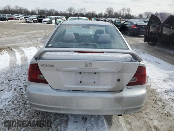 2003 Honda Civic EX with VIN 1HGEM21953L067345, listed as a Copart auction lot 43587705 with Not Provided miles and Salvage Title. Bid and sale history available at DreamBid. Image 6.