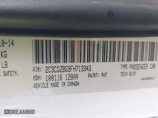 2015 Dodge Challenger SXT Plus with VIN 2C3CDZBG9FH713343, listed as a IAAI auction lot 41891760 with 152,620 mi miles. Bid and sale history available at carsss.com. Image 9.