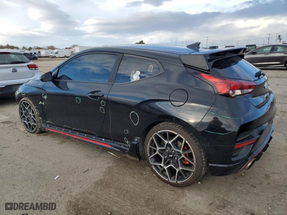 2020 Hyundai Veloster N with VIN KMHT36AH1LU004613, listed as a Copart auction lot 80860654 with 91,453 mi miles and Salvage Title. Bid and sale history available at carsss.com. Image 2.