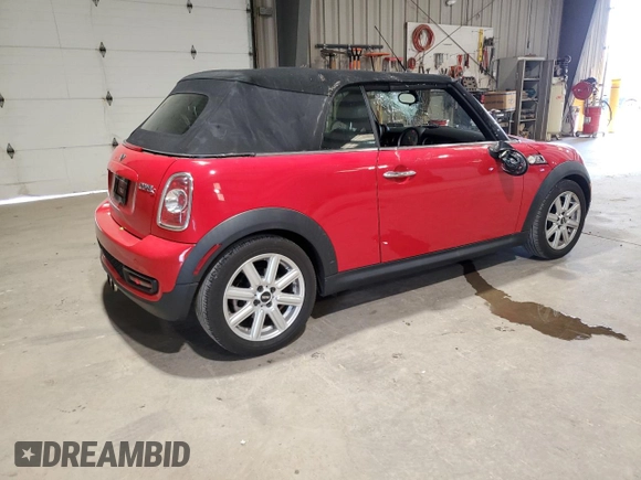 2013 MINI Convertible S with VIN WMWZP3C51DT551227, listed as a Copart auction lot 55432645 with 23,995 mi miles and Salvage Title. Bid and sale history available at DreamBid. Image 3.
