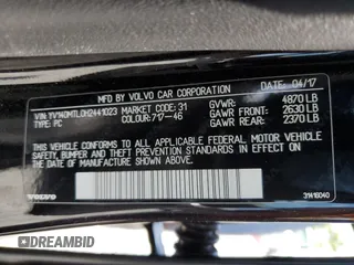 2017 Volvo S60 Dynamic с VIN YV140MTL0H2441023, выставлен на аукционе Copart как лот 51165015 с пробегом 39 200 миль миль и На запчасти • Non repairable. История ставок и продаж доступна на DreamBid. Изображение 12.