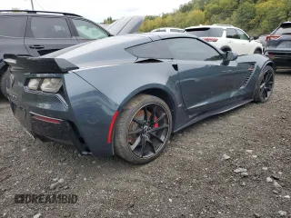 2019 Chevrolet Corvette Z06 2LZ with VIN 1G1YS2D65K5604990, listed as a Copart auction lot 72580304 with 15,582 mi miles and Salvage Title. Bid and sale history available at carsss.com. Image 3.