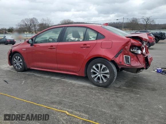 2021 Toyota Corolla Hybrid LE with VIN JTDEAMDE9MJ003897, listed as a Copart auction lot 47861925 with 64,693 mi miles and Salvage Title. Bid and sale history available at carsss.com. Image 2.