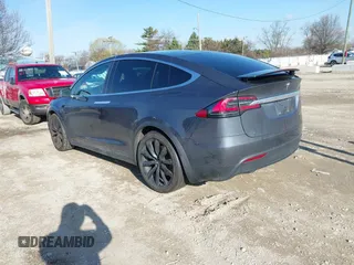 2020 Tesla Model X Long Range with VIN 5YJXCBE2XLF230629, listed as a IAAI auction lot 41925961 with 35,979 mi miles. Bid and sale history available at carsss.com. Image 3.