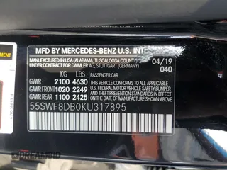 2019 Mercedes-Benz C 300 z VIN 55SWF8DB0KU317895, wystawiony jako Copart lot #59327855 z przebiegiem 47 455 mil mil oraz Szkoda całkowita • Salvage title. Historia ofert i sprzedaży dostępna na DreamBid. Obrazek 12.