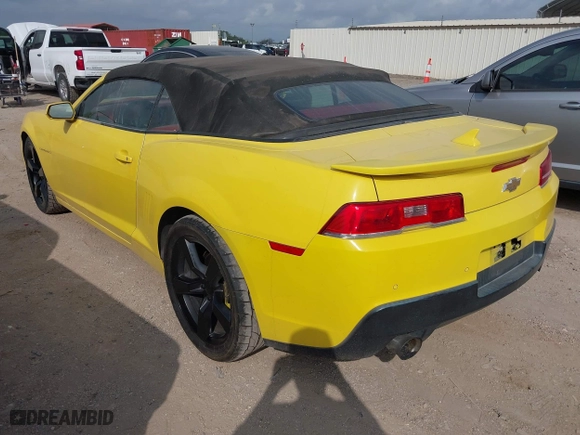 2014 Chevrolet Camaro LT with VIN 2G1FB3D36E9312209, listed as a IAAI auction lot 42098142 with 158,090 mi miles. Bid and sale history available at carsss.com. Image 3.
