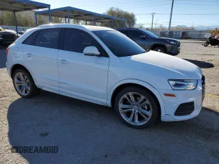 2017 Audi Q3 Premium Plus with VIN WA1HCCFS8HR011026, listed as a Copart auction lot 88106125 with 86,257 mi miles and Salvage title. Bid and sale history available at DreamBid. Image 4.