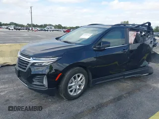 2023 Chevrolet Equinox LT with VIN 3GNAXKEG8PL122837, listed as a IAAI auction lot 42055762 with 62,624 mi miles and . Bid and sale history available at carsss.com. Image 2.