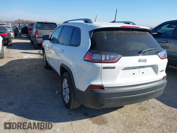 2020 Jeep Cherokee Latitude with VIN 1C4PJLCB2LD629458, listed as a IAAI auction lot 41616505 with 55,651 mi miles. Bid and sale history available at carsss.com. Image 3.