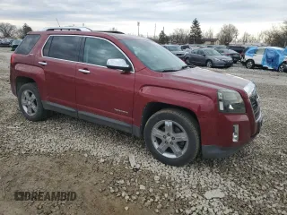 2012 GMC Terrain SLT-2 with VIN 2GKFLWE55C6316986, listed as a Copart auction lot 46814535 with 205,832 mi miles and Salvage Title. Bid and sale history available at DreamBid. Image 4.
