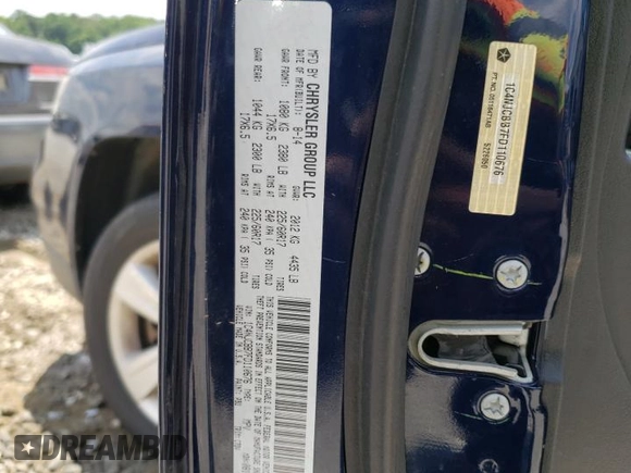 2015 Jeep Compass Sport with VIN 1C4NJCBB7FD110676, listed as a Copart auction lot 58674814 with 165,348 mi miles and Salvage Title. Bid and sale history available at carsss.com. Image 13.