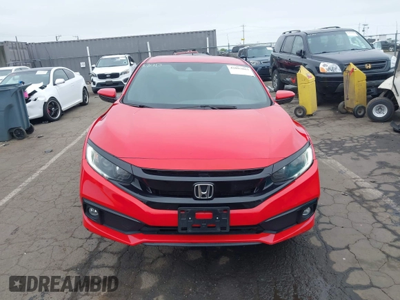 2019 Honda Civic Sport with VIN 2HGFC2F80KH538093, listed as a IAAI auction lot 42093863 with 63,349 mi miles and . Bid and sale history available at DreamBid. Image 12.
