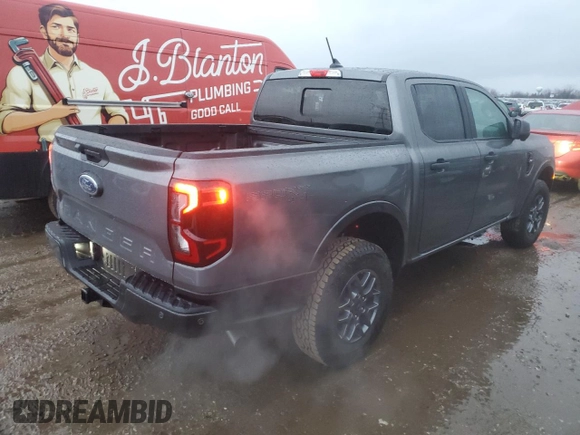 2024 Ford Ranger XLT with VIN 1FTER4HH2RLE53478, listed as a Copart auction lot 86574034 with 504 mi miles and Salvage Title. Bid and sale history available at carsss.com. Image 3.